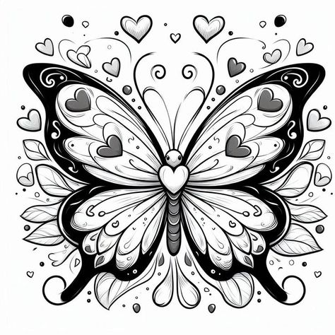 free coloring pages for kids - free printable - cartoon coloring pages - free download Butterfly Drawing Outline, Butterflies Coloring Pages, Mom Coloring Pages, Butterfly Coloring Pages, Puppy Coloring Pages, Butterfly Coloring, Diy Drawing, Free Coloring Pages For Kids, Words Coloring Book