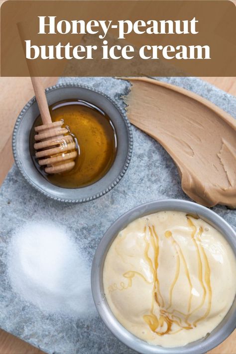 Peanut Butter And Honey, Honey Ice Cream, Peanut Butter Ice Cream, Butter Honey, Peanut Butter Honey, Ice Cream Recipe, Fun Cooking, Ice Cream Recipes, Peanut Butter