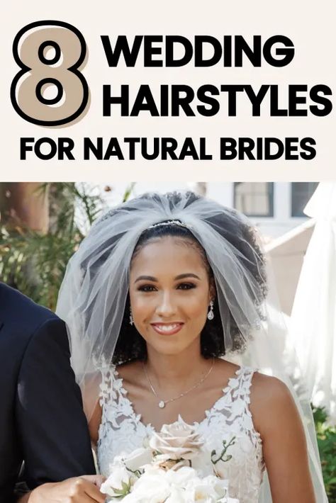 Natural Wedding Hairstyles Black Bride With Veil, Black Natural Wedding Hairstyles, Afro Wedding Hairstyles Brides, Afro Wedding Hair, Afro Bridal Hairstyles, Natural Wedding Hairstyles Black Bride, Natural Hair Styles For Wedding, Natural Bridal Hairstyles Black Women, Natural Hair Bridal Hairstyles