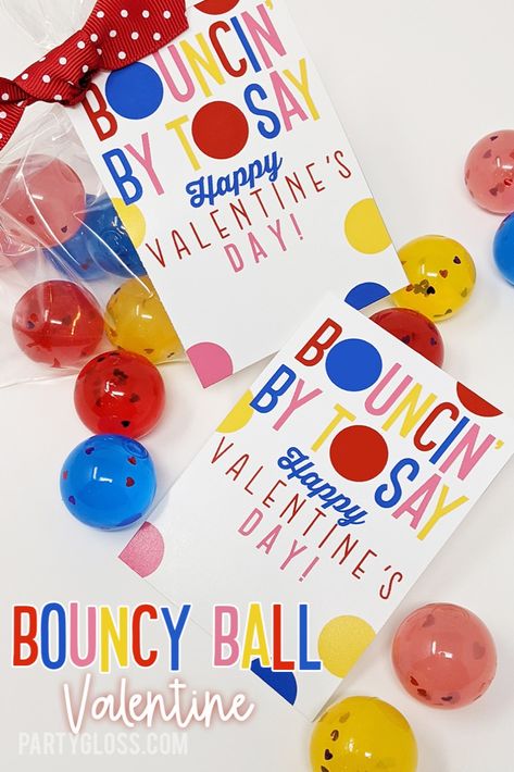 Balls are from Target, this valentine matches perfectly! So easy. Bouncy Ball Valentine, Bouncy Ball Birthday, Bubble Valentines, Class Valentines, Valentine Gifts For Kids, Bouncy Ball, Bouncy Balls, Valentine Theme, Class Gift