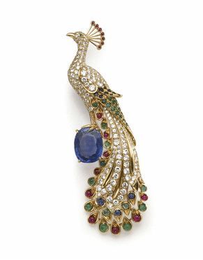 Sapphire, Ruby, Emerald and Diamond 'Peacock' Diamond Brooch Cartier, Peacock Brooch, Animal Themed Jewelry, Victoria Kay, Peacock Jewelry, Brown Diamonds, Jewelry Advice, For My Mom, Cartier Jewelry