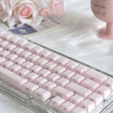 Smarter Shopping, Better Living!  Aliexpress.com Pink Computer, Light Academia Room, Pink Keyboard, Fairycore Room, Jelly Crystals, Light Academia Room Decor, Trippy Room, Trippy Room Decor, Witch Room Decor