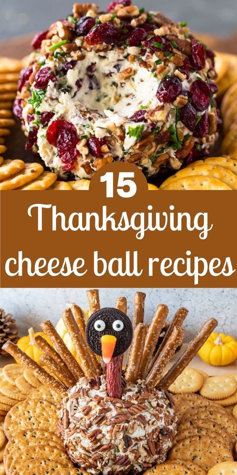 Thanksgiving Cheese Ball Recipes Thanksgiving Appetizer Table, Cheese Ball Ideas, Pumpkin Cheese Balls, Thanksgiving Cheese Ball, Turkey Cheese Ball Recipe, Pumpkin Cheese Ball Recipe, Holiday Theme Food, Easy Cheese Ball, Turkey Cheese Ball