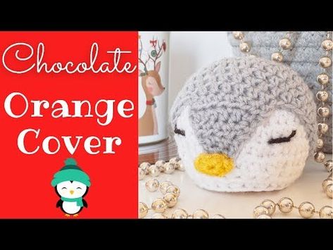 PENGUIN CROCHET CHOCOLATE ORANGE OR BATH BOMB COVER PATTERN - YouTube Chocolate Orange Covers Knitted Free Pattern, Christmas Chocolate Orange Covers, Chocolate Orange Covers Crochet Free, Crochet Chocolate Orange Cover Pattern, Crochet Chocolate Orange Cover, Chocolate Orange Covers, Crochet Chocolate, Xmas Crochet, Christmas Knitting Projects