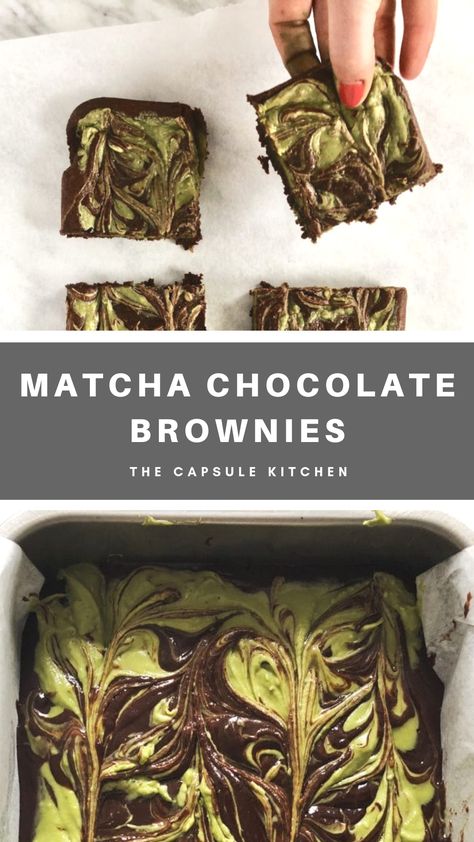 Matcha Chocolate Brownies, Chocolate Matcha Brownies, Mexican Hot Chocolate Brownies, Marble Brownies, Matcha Brownies, Hot Chocolate Brownies, Brulee Recipe, Swirl Brownies, Matcha Chocolate