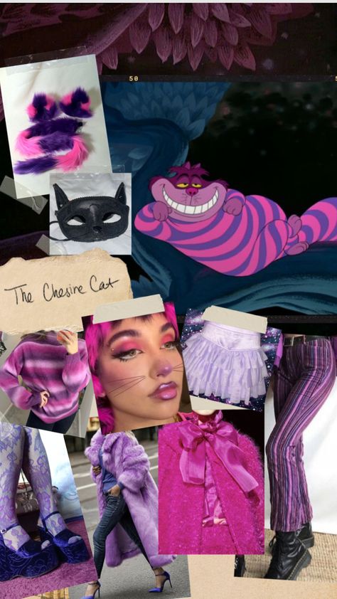 Cheshire Cat Alice in wonderland Halloween costume inspo Alice In Wonderland Halloween Costume, Cheshire Cat Halloween, Alice In Wonderland Halloween, Cheshire Cat Costume, Cat Alice In Wonderland, Cheshire Cat Alice In Wonderland, Alice In Wonderland Costume, Wonderland Costumes, Cat Halloween Costume