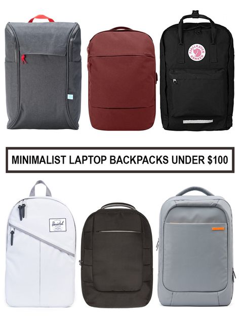 Top Picks for Minimalist Laptop Backpacks under $100 | Find out which backpacks made the list at http://www.minimalistguy.net/home/minimalist-mens-backpacks-under-100 Best Laptop Backpack, Modern Backpack, Men's Backpacks, Laptop Backpack Mens, Camo Purse, Leather Messenger Bag Men, Tech Backpack, Minimalist Men, Light Travel