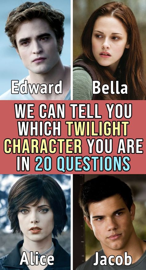 Twilight Inspired Food, Movie Quiz Questions, Twilight Quiz, Twilight Breaking Dawn Part 2, Epic 2013, Twilight Wallpaper, Twilight Jokes, Saga Art, Which Character Are You