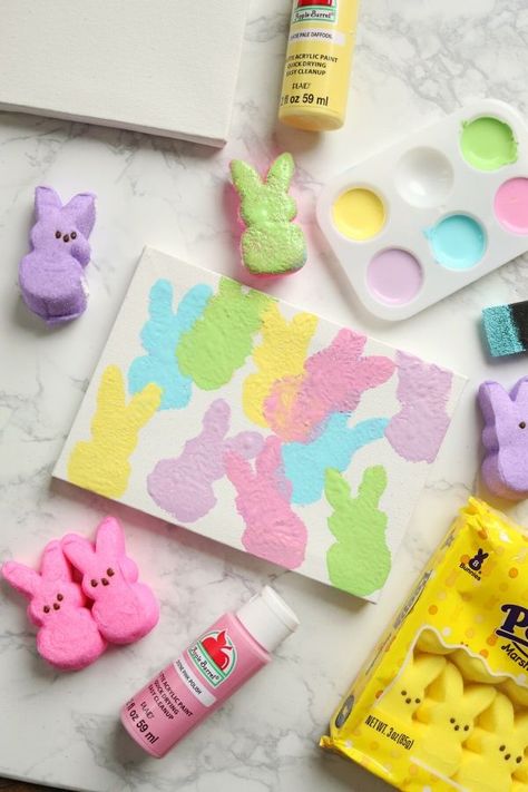 Easter Crafts Adults, Easy Crafts For Preschoolers, Crafts Adults, Peeps Crafts, Easter Art Project, Easter Crafts Preschool, Easter Crafts For Toddlers, Crafts For Preschoolers, Peeps Easter