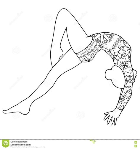 Illustration about Vector gymnast on balance beam painted silhouette coloring. Illustration of silhouette, adult, woman - 74951136 Gymnastics Coloring Pages Free Printable, Gymnastics Coloring Pages, Gymnastics Beam, Olympic Crafts, Sports Drawings, Oc Drawings, Adult Coloring Designs, Colouring Printables, Halloween Coloring Pages