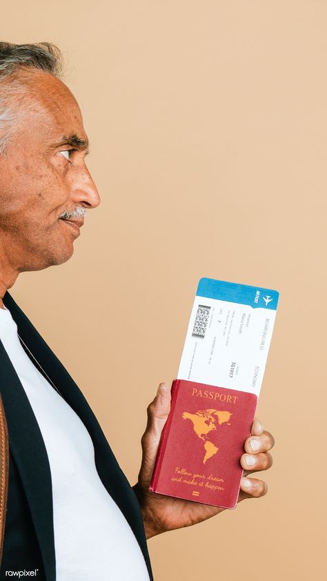 Senior mixed Indian man boarding the plane | premium image by rawpixel.com / McKinsey Ticket Airplane, Airplane Wallpaper, Wallpaper Photo, Indian Man, Books Aesthetic, Idea Board, Model Release, Beige Background, Photo Books