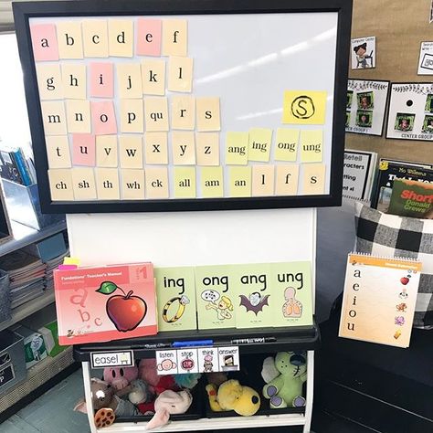 Fundations First Grade, Kindergarten Fundations, First Grade Organization, Fundations Kindergarten, Small Group Organization, Wilson Reading Program, Glued Sounds, 1st Grade Centers, Reading Small Groups