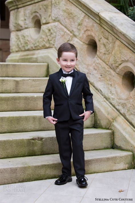 stellina cute couture 2015 2016 children occassion wear page boy tuxedo for boys toddler formal suits Ring Bearer Suit, Boys Tuxedo, Toddler Suits, Couture 2015, Ring Boy, Bearer Outfit, Prom Suits, Wedding Rings Halo