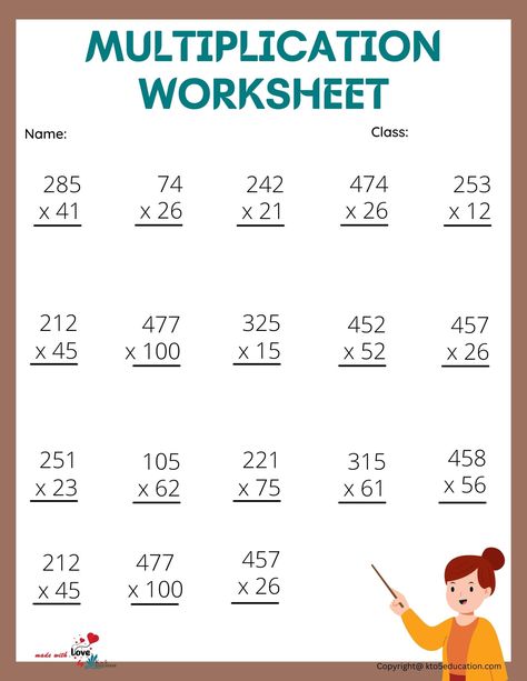 Long Multiplication Worksheets With Answers | FREE Download Check more at https://kto5education.com/long-multiplication-worksheets-with-answers/ 2 Multiplication Worksheets, Grade 2 Multiplication, Grade 3 Multiplication, Long Multiplication Worksheets, Multiplication Printables, Long Multiplication, Decimal Multiplication, Multiplication Worksheet, Tutoring Ideas