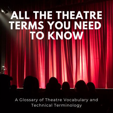 Theatre Terms, Stage Directions, Theatre Rehearsals, Indie Quotes, Middle School Drama, Theatre Classroom, Theatre Games, Technical Theatre, Drama Activities