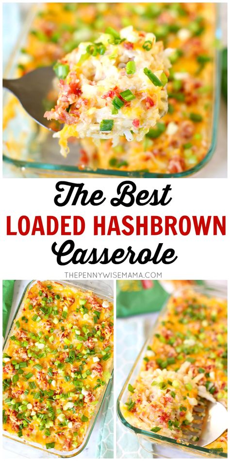 Loaded Hashbrown Casserole, Hashbrown Casserole Easy, Hashbrown Casserole Recipe, Hashbrown Casserole, Hashbrown Recipes, Potatoe Casserole Recipes, Hash Brown Casserole, Holiday Dinners, Potato Side Dishes