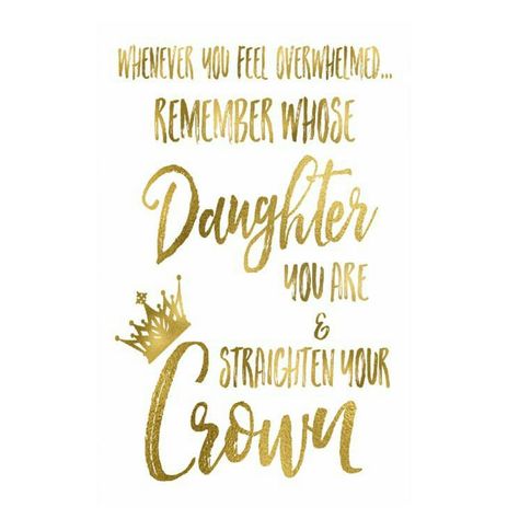 "Whenever you feel overwhelmed, remember whose daughter you are & straighten your crown" 👑💋🙏 #StellaLucchi #PurposeDriven #InspiredByGod… Crown Quotes, Straighten Your Crown, Gold Foil Art Print, Teenage Girl Room, Unique Quote, Gold Foil Art, Teen Girl Room Decor, Bedroom Decor For Teen Girls