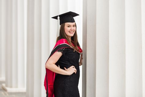 Senior Graduation Photo Tip: wear the hood from your PhD robe without the bulky gown. So cute! UGA graduation Photographer Phd Graduation Photos, Dnp Graduation, Doctoral Regalia, Uga Graduation, Masters Graduation Pictures, Graduation Things, Doctorate Graduation, Academic Regalia, Grad Hats