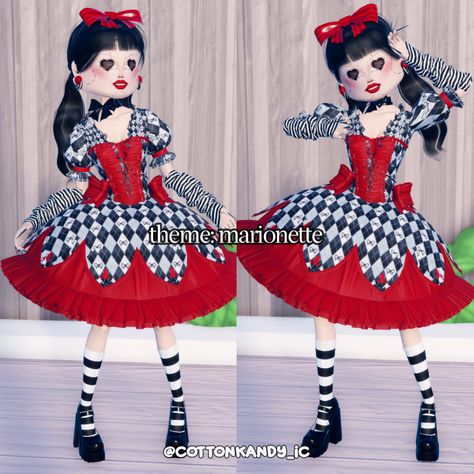 dress to impress theme marionette outfit inspo no vip Dti Theme Marionettes And Puppeteers Outfit, Dti Marionettes Theme Outfit, Puppeteers Dress To Impress, Marionettes & Puppeteers Dress To Impress, Marionettes And Puppeteers Dti Theme, Cute Dress To Impress Outfits No Vip, Dress To Impress Marionettes Puppeteers, Marionettes And Puppeteers, Marionette Outfit