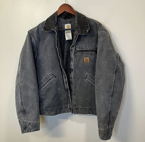 Vintage Carhartt j97 PTL | Grailed Grey Carhartt Jacket Outfit, Jean Jacket Outfits Men, Carhartt Jacket Men, High School Vibes, Best Hobbies For Men, Grey Jean Jacket, Carhartt Detroit Jacket, Worker Jacket, Detroit Jacket