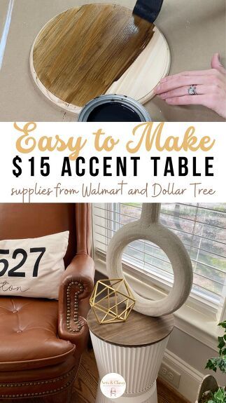 I am excited to be sharing this DIY accent table tutorial with you today! It’s a perfect quick and easy DIY project anyone can do. It’ll only cost you $15 and less than 30 minutes to build (NO TOOLS REQUIRED). These are my favorite types of DIY projects. They take little to no effort to create and compliment a space beautifully on a BUDGET!The Story Behind this Side TableMy goal here is to turn these supplies into a chic and minimalist side table for my living room. My living room isn’… Diy Round Side Table, Diy Accent Table, Diy End Table, Nightstand Ideas, Minimalist Side Table, Rental Home Decor, Diy Side Table, Foam Paint, Diy Bowl