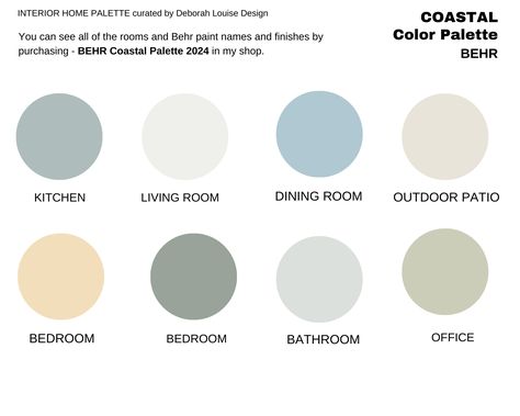 Coastal Palette, Behr Paint, Paint Color Palettes, Coastal Homes, Blue Paint, Paint Colors, Color Palette, Paint, Blue