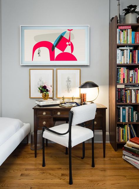 Small Apartment Tour, New York Studio Apartment, Joybird Sofa, Apartment Makeover, Nyc Studio, Mid Century Desk, Studio Apartment Ideas, New York Studio, Apartment Tour