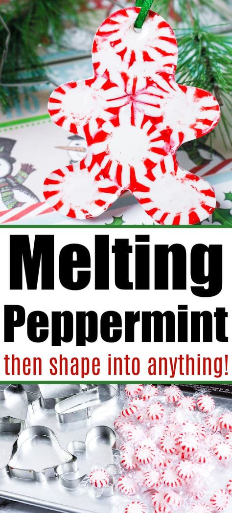 Melting peppermint candy is easy! Make Christmas ornaments, bowls, plates, all sorts of gifts. Just one ingredient baked in the oven this way. #christmasornaments #meltingpeppermintcandy Melted Peppermint Ideas, Peppermint Crafts, Peppermint Candy Crafts, Peppermint Candy Bowl, Peppermint Candy Ornaments, Holiday Party Crafts, Make Christmas Ornaments, Chocolate And Vanilla Cake, Cinnamon Ornaments