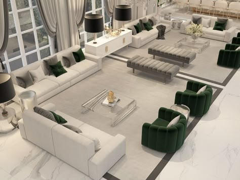 Sofa Design Luxury, White Sofa Living Room, Dubai Villa, Dining Room Design Luxury, Sitting Room Design, Luxury Living Room Decor, Corner Sofa Design, Latest Living Room Designs, Living Room Furniture Layout