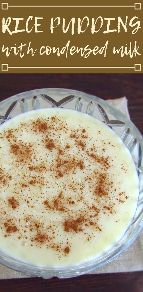 Rice pudding with condensed milk | Food From Portugal. Going to receive friends at home and want to prepare a special dessert? This rice pudding with condensed milk is the perfect solution! Everyone will enjoy this creamy, light and very tasty sweet. #recipe #sweet #pudding #rice #milk Rice Pudding Recipe With Condensed Milk, Rice Pudding With Condensed Milk, Pudding With Condensed Milk, Best Rice Pudding Recipe, Milk Recipes Dessert, Sweetened Condensed Milk Recipes, Friends At Home, Rice Pudding Recipes, Creamy Rice Pudding