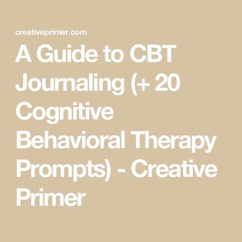 It’s no secret that the mind is powerful, but it can also be destructive. The good news is that it can change! Cognitive Behavioral Therapy (CBT) is a widely popular... Cognitive Behavior Therapy Techniques, Cbt Therapy Journal Prompts, Cbt Prompts, Cognitive Behavior Therapy Journal Prompts, Cbt Journaling, Cbt Journal Prompts, Cbt Journal, Cbt Therapy Techniques, Therapy Journaling Prompts