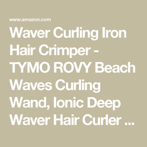 Waver Curling Iron Hair Crimper - TYMO ROVY Beach Waves Curling Wand, Ionic Deep Waver Hair Curler Tool with Ceramic 3 Barrel for Women, Dual Voltage, Anti-Scald, Easy to Use, 1.25 Inch, Pink Beach Waves Curling Wand, Waver Curling Iron, Deep Waver, Hair Crimper, Iron Hair, Curling Wand, Hair Iron, Hair Curler, Wand Curls