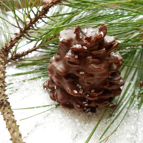 Brownie Pinecones With Almonds, Shroom Cake, Almond Pinecones, Pinecone Cookies, Old Fashioned Potato Soup, Xmas Recipes, Winter Dessert, Butterfly Tea, Potatoes Onions