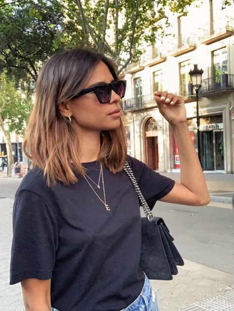 Trendy We Fryzurach, Rambut Brunette, Brown Hair Balayage, Short Hair Balayage, Haircuts Straight Hair, Brown Blonde Hair, Short Hair Haircuts, Hair Envy, Grunge Hair