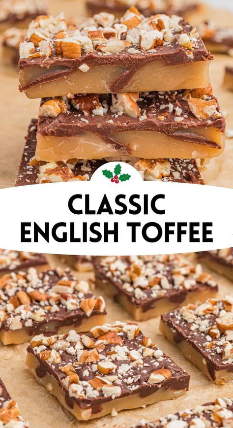 Creamy Toffee Recipe, Candy Toffee Recipes, English Toffee Bites, Nut Toffee Recipe, Toffee Bites Recipe, English Toffee Bits Recipes, Betty Crocker Toffee Recipe, Two Sisters English Toffee, English Butter Toffee Recipe