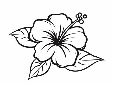 illustration of Beautiful tropical flower Tropical Flower Coloring Pages, Tropical Flowers Drawing, Simple Flower Coloring Pages, Palm Tree Sketch, Flower Templates Printable Free, Drawing Of Flowers, Nature Coloring Pages, Flowers Coloring Pages, Flower Templates Printable