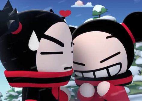 pucca and garu End Of The Day Quotes, Pucca X Garu Cartoon, Matching Pfp Cute, Wallpaper Matching, Cute Profile, Y2k Posters, Duos Icons, Pfp Matching, Velvet Wallpaper