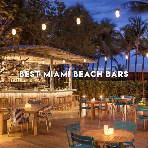 Miami Beach Nightlife, Miami Beach Club, Miami Bar, Miami Vacation, Beach Meals, Tropical Drink, Beach Bars, Travel List, Cool Bars