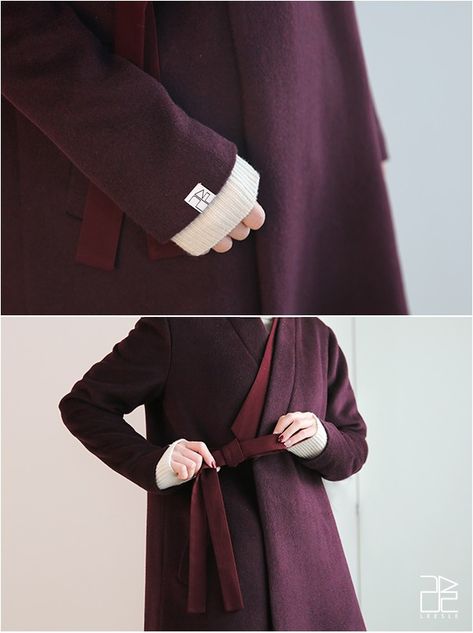 LEESLE Woman Pentagon Collar Traditional Coat | Modern Hanbok for Women | KOODING Modern Korean Hanbok Fashion, Hanbok Jacket, Winter Hanbok, Hanbok Wrap Skirt Pattern, Trendy Coats, Modernized Korean Hanbok, Digital Fashion Design, Korean Hanbok Fabrics, Trendy Coat