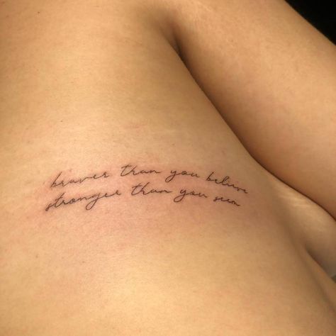 Small Tattoo For Women, Rib Tattoo Quotes, Strong Tattoos, Believe Tattoos, Think Tattoo, Rib Tattoos For Women, Petit Tattoo, Cool Wrist Tattoos, Gemini Tattoo