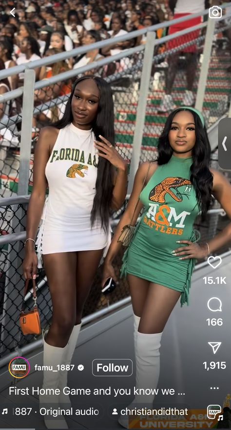 Southern Homecoming Outfits, Famu Outfit, Famu Homecoming Outfits, Famu Homecoming, Hbcu Outfits, Homecoming Outfits, Summer 2025, Dream School, Cute Acrylic Nails