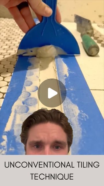 Dillan Clark on Instagram: "What a great tiling tip when trying to make a seamless entry for a bathroom shower using pea tile!  The finished product is definitely seamless, I love learning unconventional tips like this for when I have DIY projects come up.   This tip will remain in my mental tool box until I need it.   So when you need to match pea tile to another height float the pea tiles!   Don’t miss the early launch of my free home maintenance routine which will take the stress out of home ownership! This will included loads of useful tips and tricks to keep your home running smooth saving you ⏰ and 💰!  Follow for more home maintenance tips and tricks!  #diyhome #handyman #tilingwork #bathroom #bathroomdesign #seamless #interesting #unconventional #technique #techniques #homedesign # Diy Tile Shower, Home Maintenance Tips, Tile Edge Trim, Maintenance Routine, Tile Repair, Tiling Tools, Tile Edge, Love Learning, Diy Tile