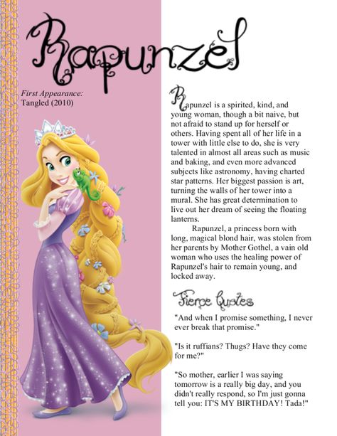 Click this image to show the full-size version. Rapunzel Story, Eugene Fitzherbert, Brave Characters, Princess Story, Disney Princess Facts, Melody Wallpaper, Princess Stories, Lilo And Stitch Drawings, Disney Princess Rapunzel