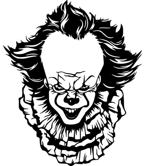 Svg Horror, Clown Halloween, T Shirt Bag, Evil Clowns, Horror Movie Characters, Horror Characters, Cute Poster, Black And White Aesthetic, Silhouette Art