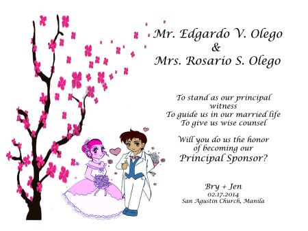 Wedding Sponsor Proposal, Principal Sponsor Proposal Card, Will You Be Our Principal Sponsor Card, Confirmation Sponsor Proposal, Wedding Favors For Principal Sponsors, Event Sponsorship Proposal, Thank You Images, Wedding Essentials, Wedding Prep