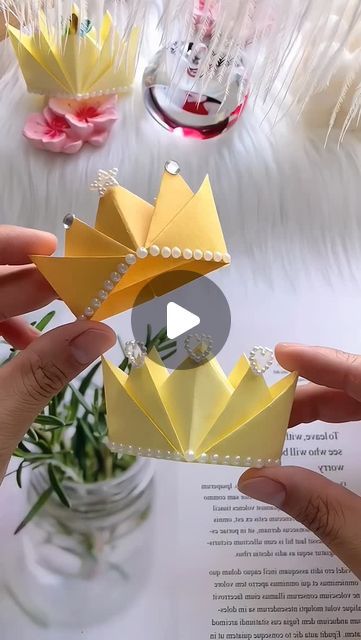 paper crafts creator on Instagram: "origami crown tutorial

#easyorigami #crownorigami #handmadetutorial #origamitutorial #paperfolding #diycrafts #simpleorigami #creativefolding #papercraftideas #funwithorigami" Crown Paper Craft, Paper Crown Tutorial, Origami Crown, Crown Tutorial, Early Childhood Development, Childhood Development, Origami Tutorial, Origami Art, Origami Easy