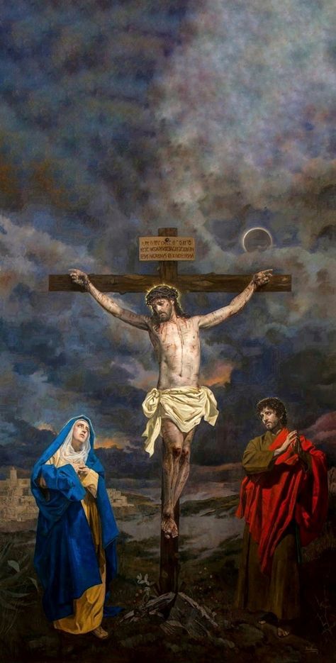 Jesus Crucifixion Pictures, Roman Catholic Art, Jesus And Mary, Catholic Pictures, Jesus Christ Painting, Crucifixion Of Jesus, Photo To Art, Jesus And Mary Pictures, Jesus Christ Art