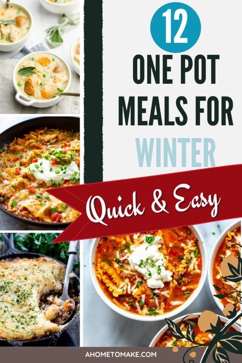 12 Easy One Pot Meals for Winter: Family-Friendly Dinners Meals For Winter, Comfort Pasta Dishes, White Chicken Lasagna, Comfort Pasta, Creamy Pasta Dishes, Mexican Dinner Recipes, Pot Dinners, One Pot Dinners, Family Friendly Dinners