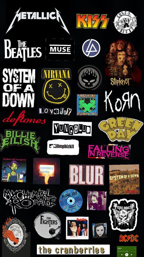 these bands >> Mindless Self Indulgence, Falling In Reverse, Blink 182, Slipknot, Nirvana, Band