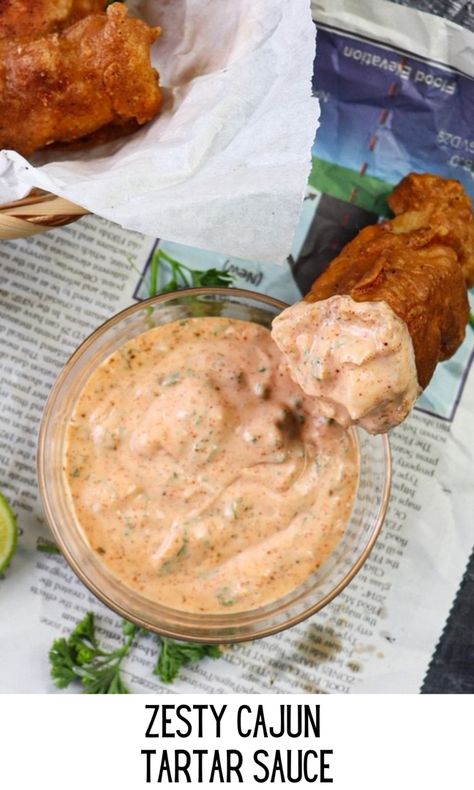 Tartar Sauce Recipe Easy, Cajun Tartar Sauce, Cajun Tartar Sauce Recipe, Homemade Tartar Sauce Easy, Fish Dipping Sauce, Tartar Sauce Recipe, Homemade Tartar Sauce, Shrimp Sauce, Homemade Sauce Recipes